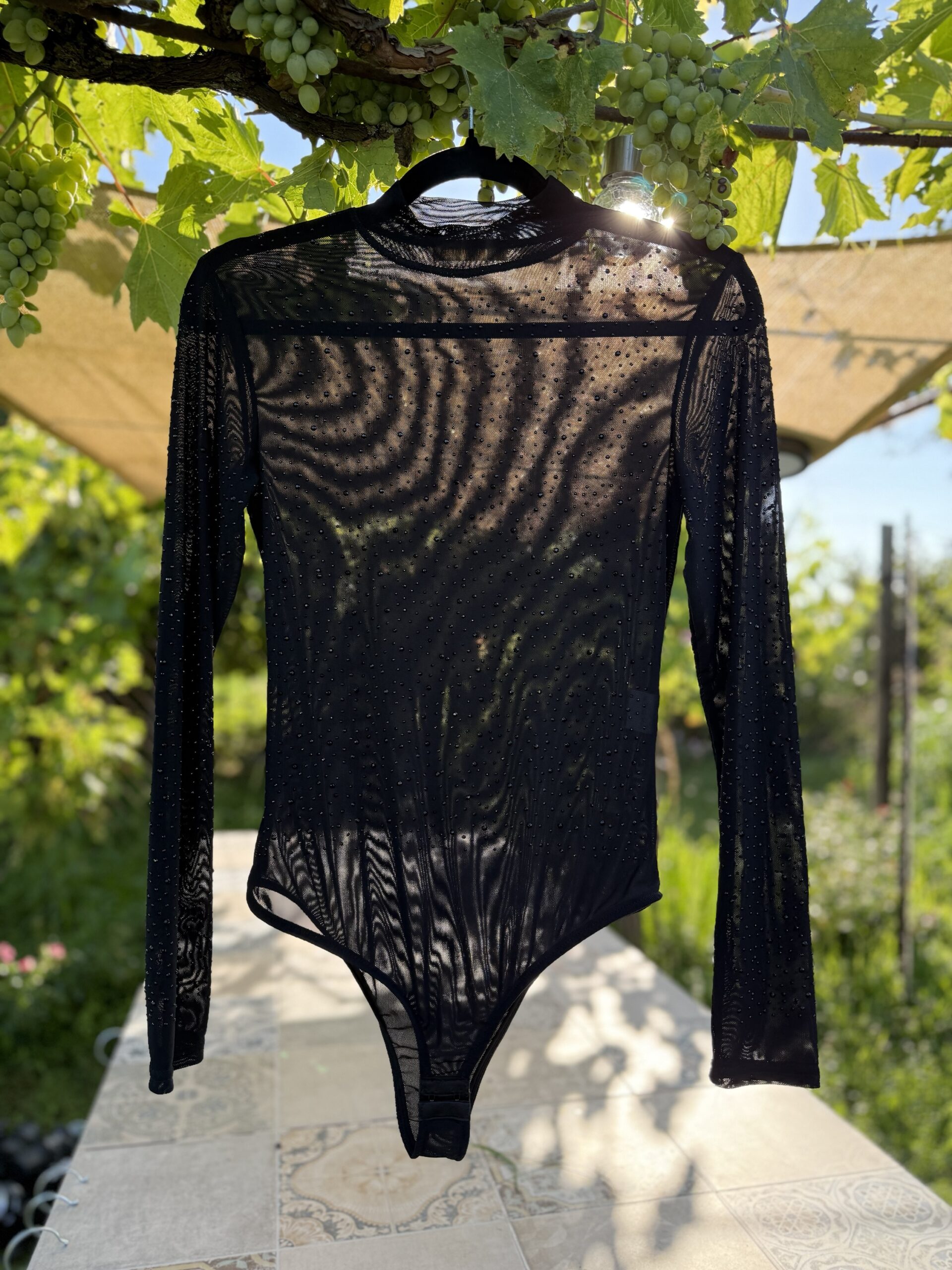 Bodybluse - Glamour shine black