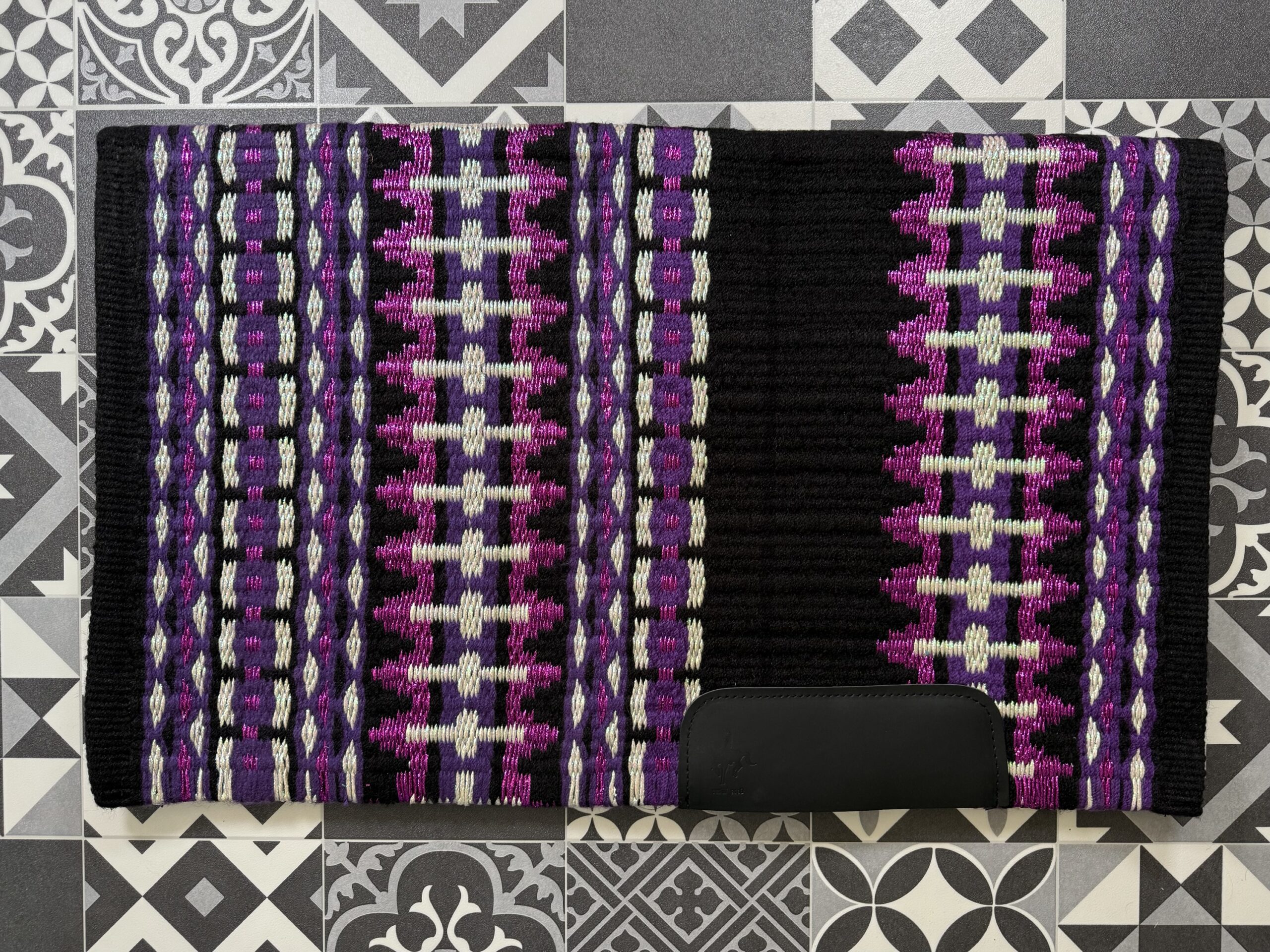 Western Show Blanket / Pad  Black | Pink | Silver
